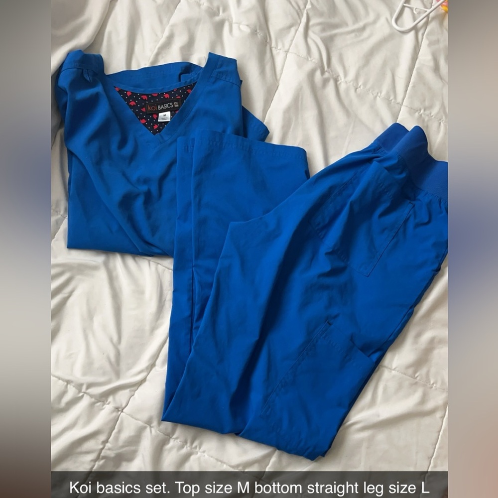 Royal blue Scrub set
